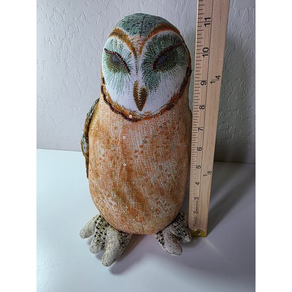 NEW John Derian Woodland Owl Sparkling Beaded Target 13"x 8" Plush Pillow NWT - Picture 10 of 10